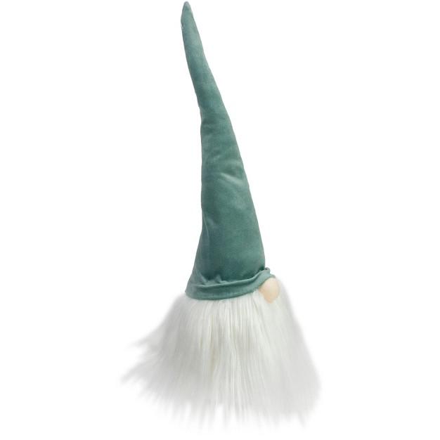 Green And White Gnome Head Christmas Tabletop Decor