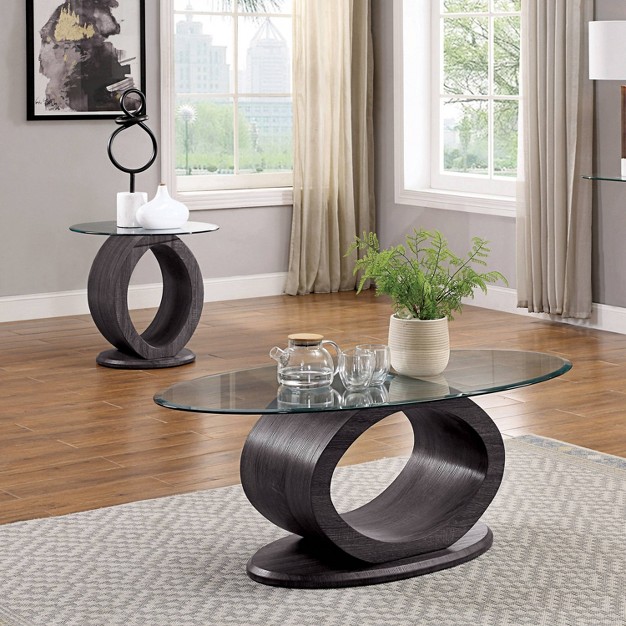 Olympiad Glass Top End Table Mibasics