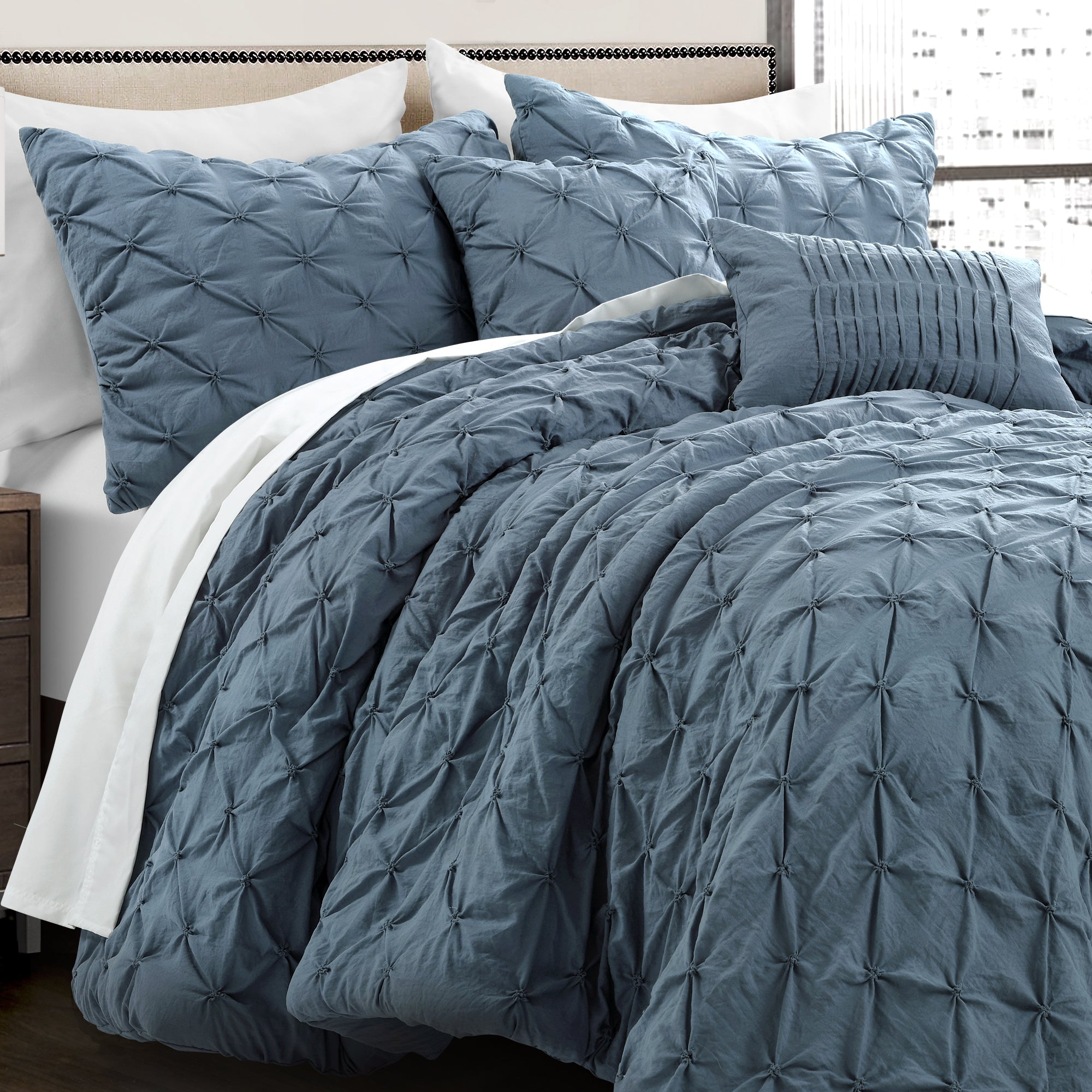 Ravello Pintuck 5 Piece Comforter Set