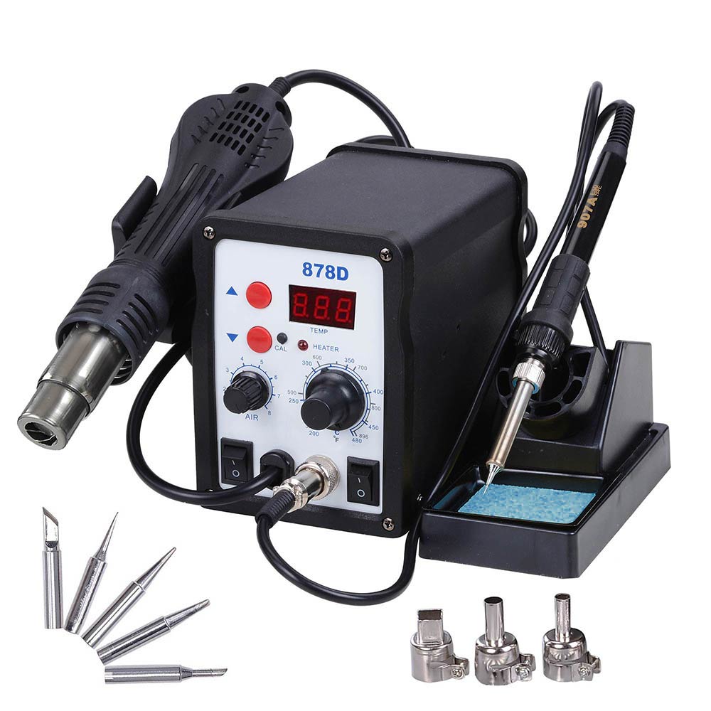 Yescom 878D Digital Soldering Station Unit Lead-Free Solder SMD