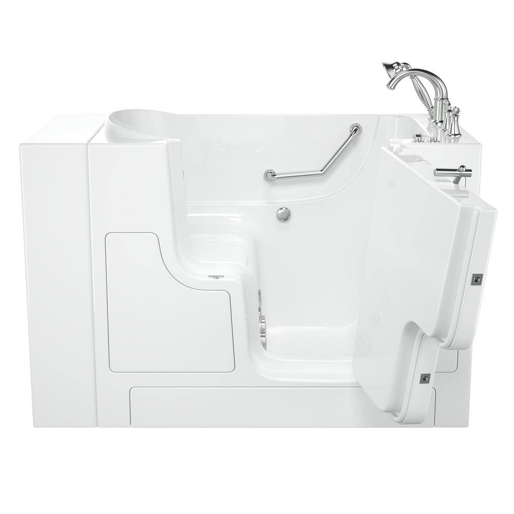 American Standard Gelcoat Value Series 52 in. Right Hand Walk-In Whirlpool Bathtub with Outward Opening Door in White 3052OD.709.WRW-PC