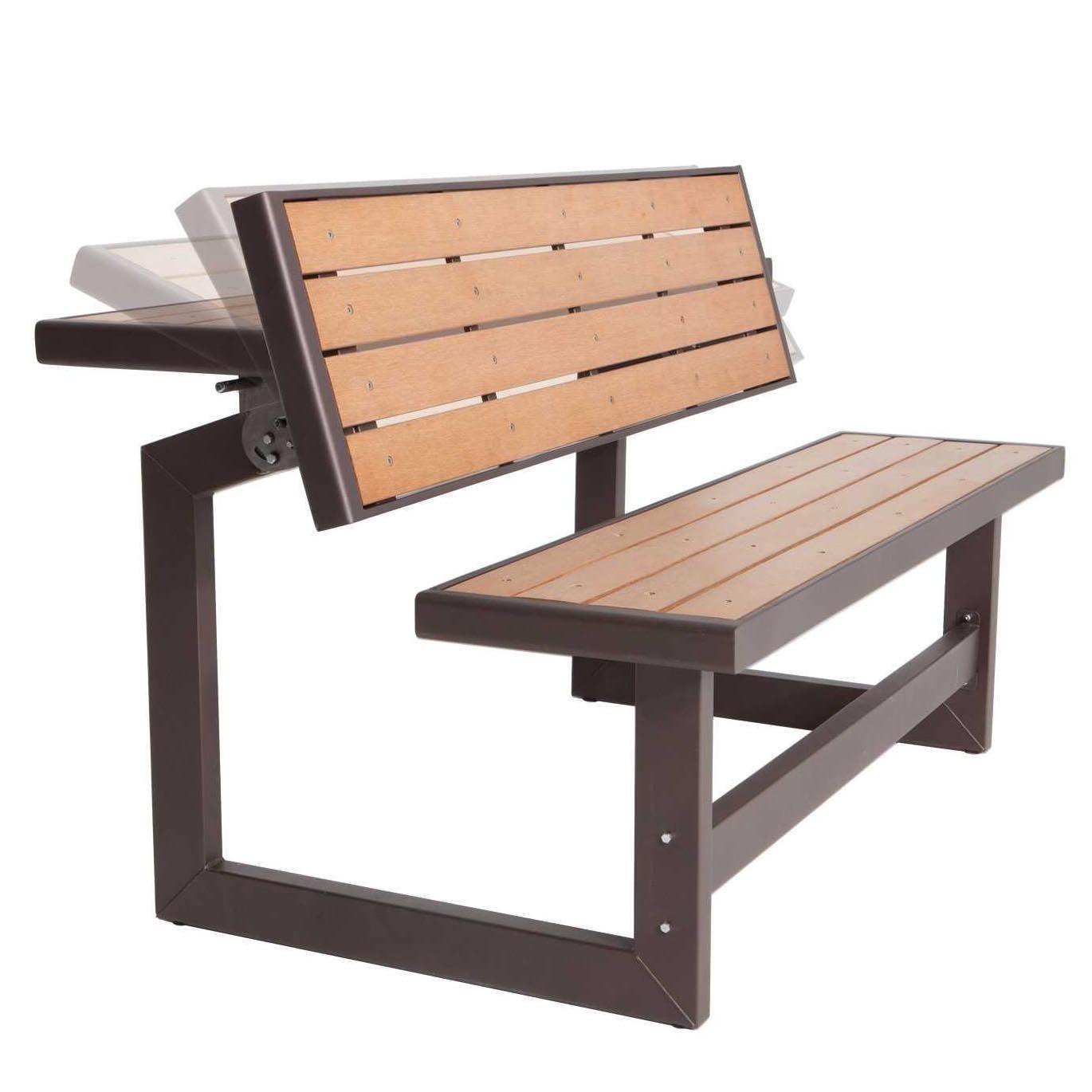 Lifetime Outdoor Wood Grain Convertible Bench