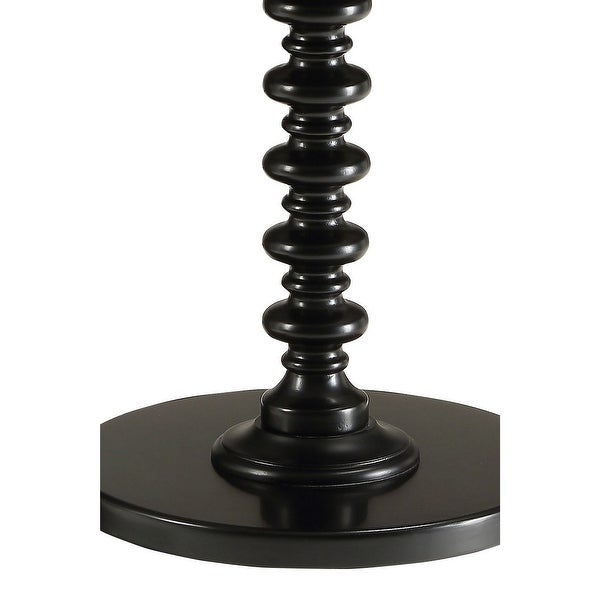 Astonishing Side Table with Round Top， Black