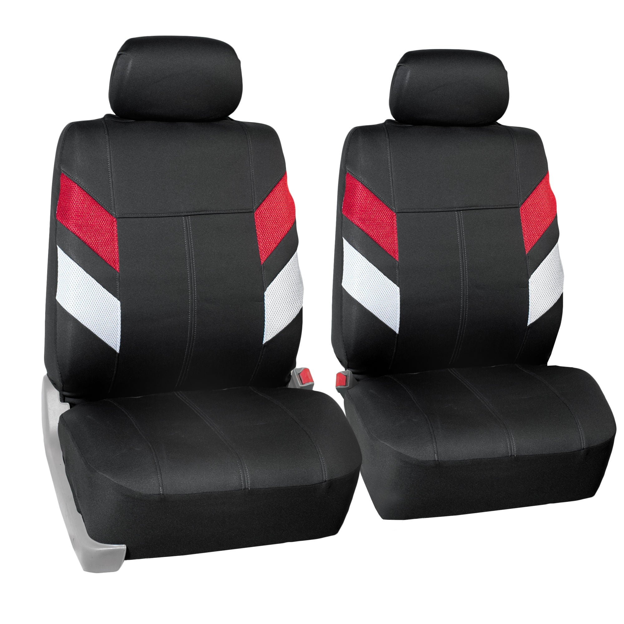 FH Group， Neoprene Car Seat Covers for Auto Car SUV Van Front Bucket Red