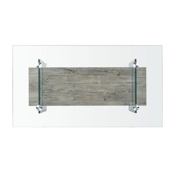 SAFAVIEH Kayley Modern Glass Coffee Table - 43.3