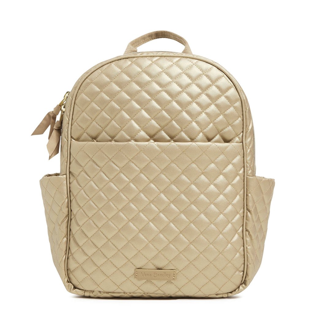 Vera Bradley  Small Backpack in Champagne Gold Pearl