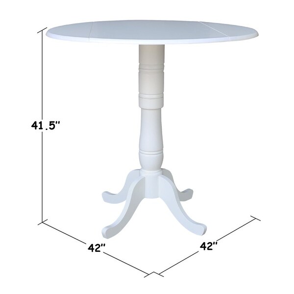 42 in. Round Dual Drop Leaf Dining Table