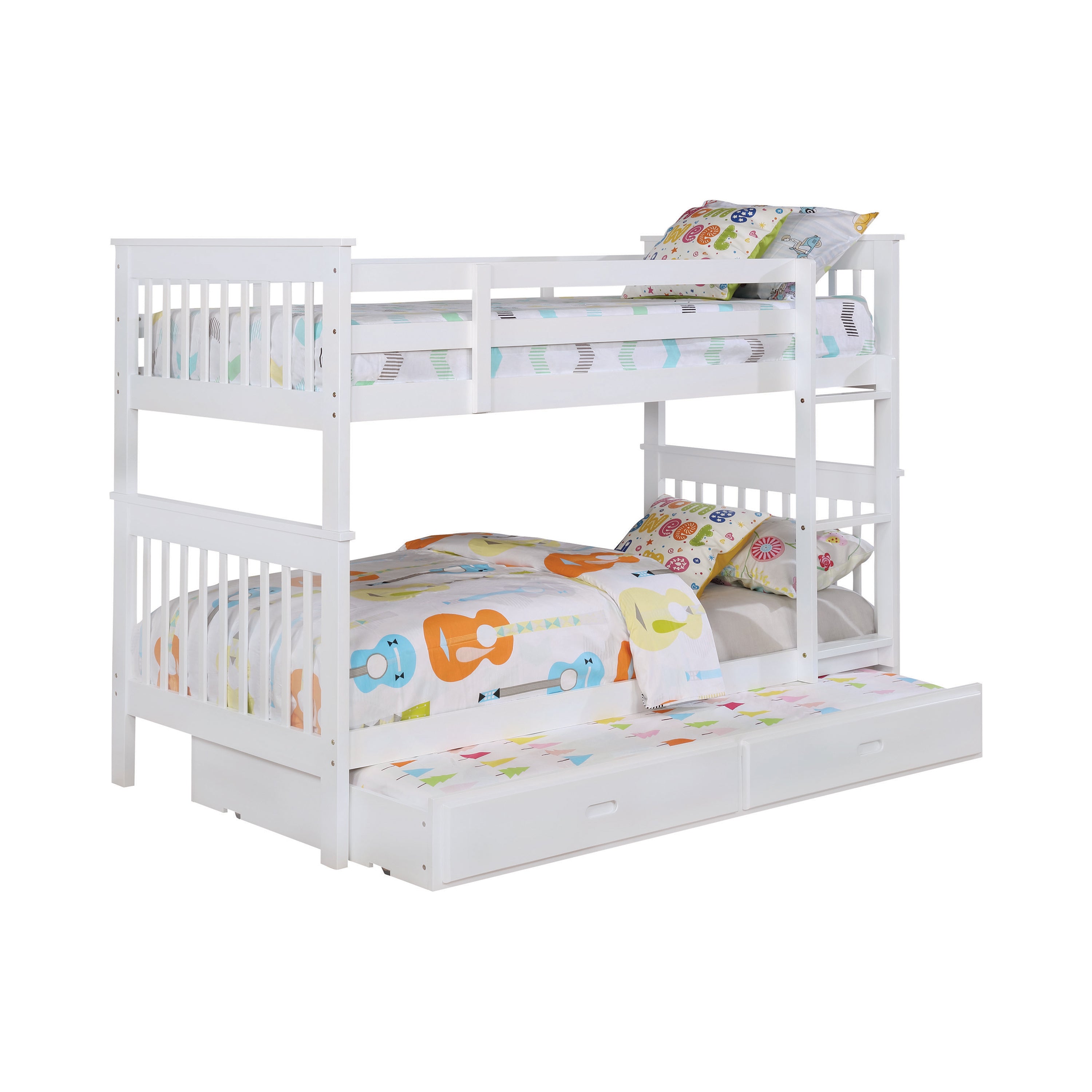 Chapman Wood Twin Over Twin Bunk Bed White-460244N