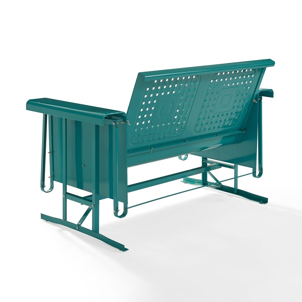 Bates Turquoise Loveseat Glider