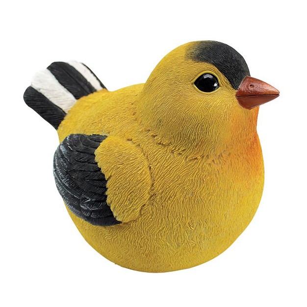 Design Toscano Goldfinch Burly Bird Statue Yellow