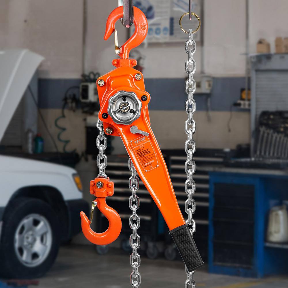 VEVOR 1-12 Ton Manual Lever Chain Hoist 20 ft. Lever Hoist with Weston Double-Pawl Brake for Garage Factory Dock CGSBH112T20FTZ1XBV0