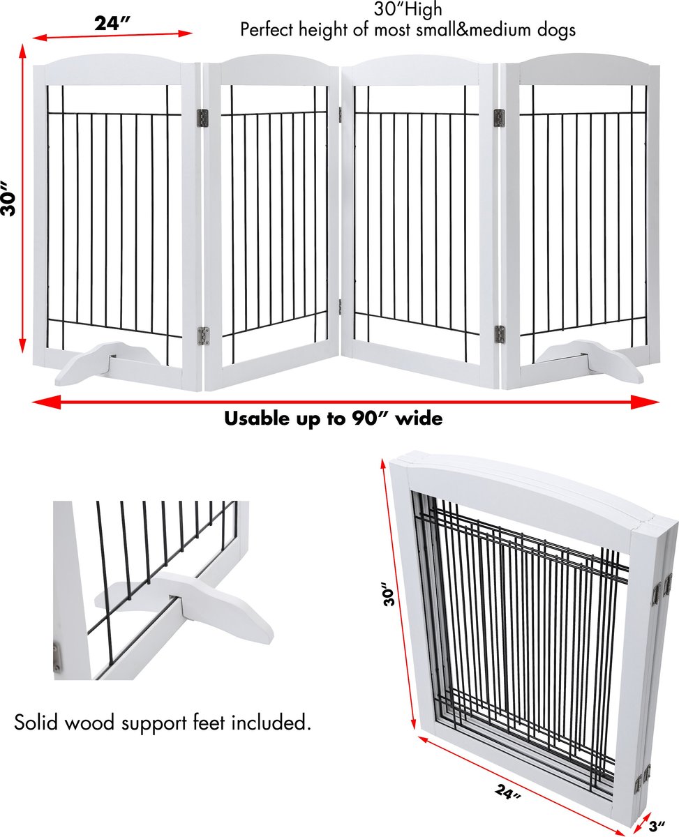 Pawland Freestanding Foldable Wire Dog Gate