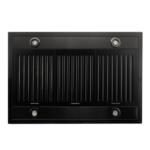 ZLINE Convertible Vent Island Mount Range Hood in Black Stainless