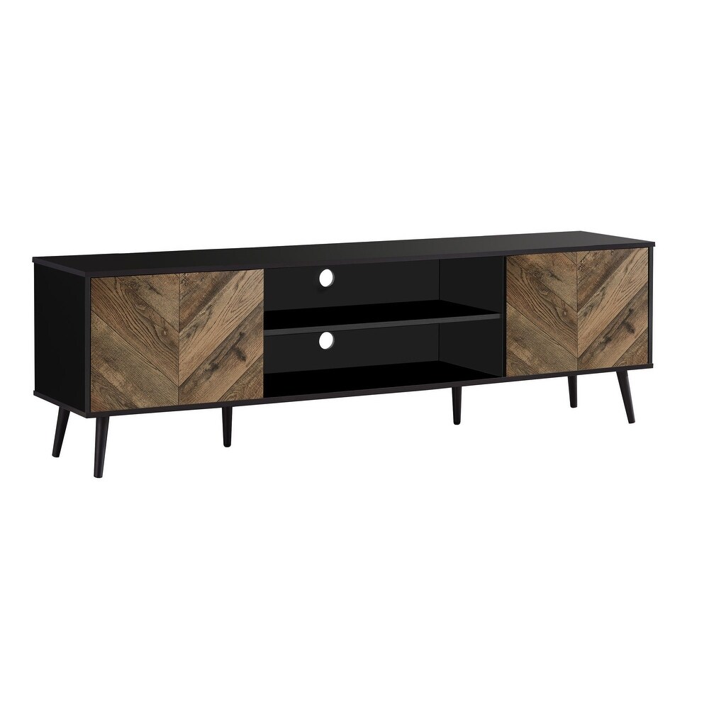 Rectangular TV Stand with Storage Cabinet   71\