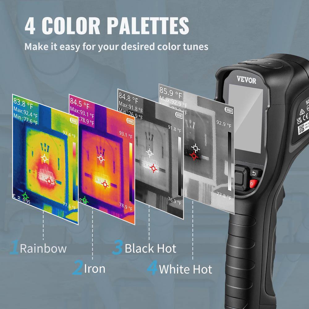 VEVOR Thermal Imaging Camera 240x180 IR Resolution 43200 Pixel Infrared Camera with 16G SD Card LED Light Minus 4F to 662F FYHWRXYWWWIFINPTKV0