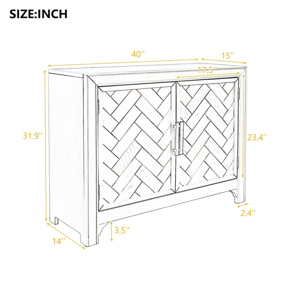 40 Inch MDF Modern Cabinets with Unique Design Doors and 1 Adjustable Shelves