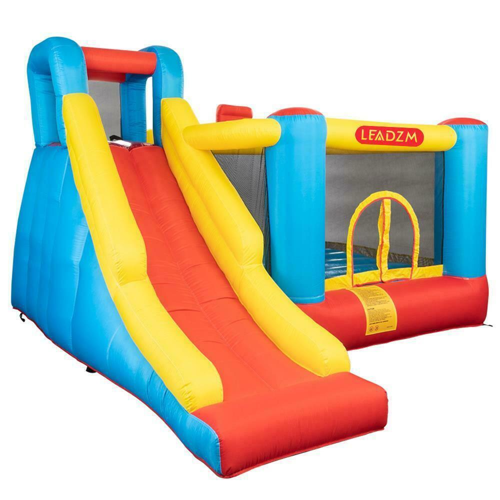 Children's safety inflatable bounce house, 840D Oxford cloth jumping surface, slide, trampoline, including fan, bouncy castle