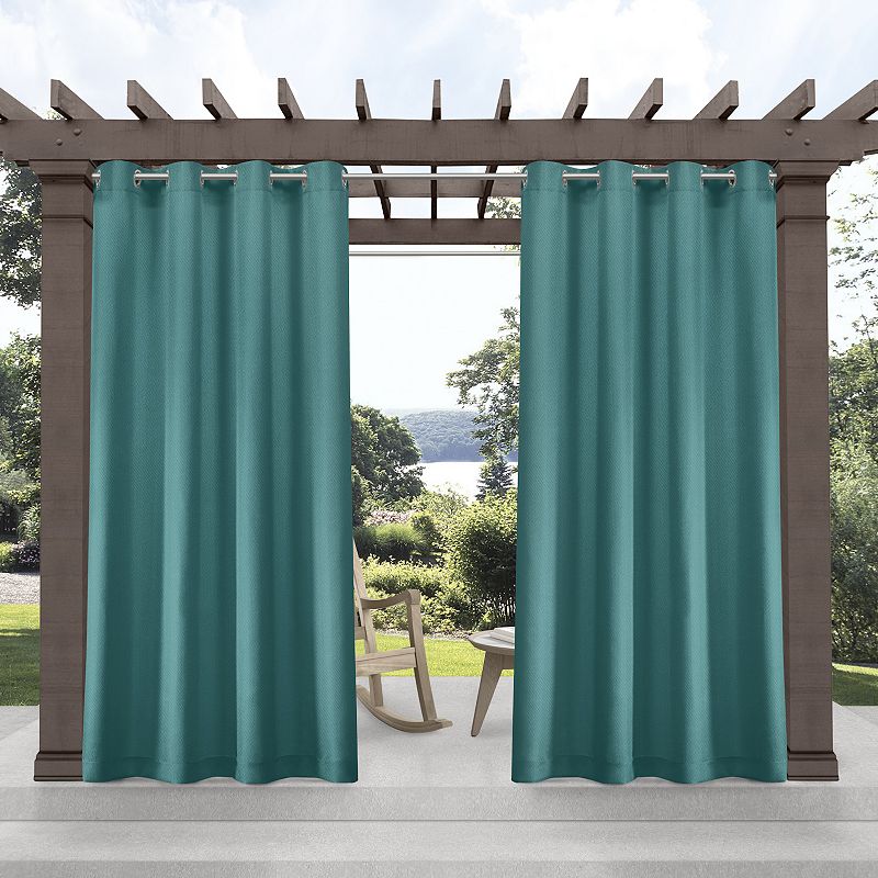 Exclusive Home 2-pack Biscayne Indoor/Outdoor Window Curtain