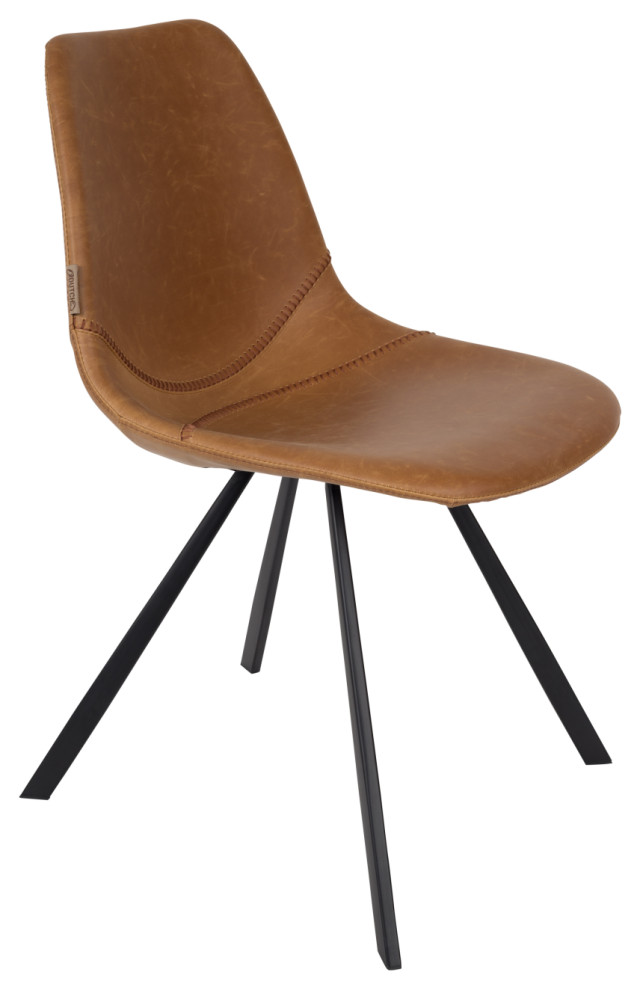 Leather Upholstered Dining Chairs (2)  Dutchbone Franky   Midcentury   Dining Chairs   by Oroa   Distinctive Furniture  Houzz