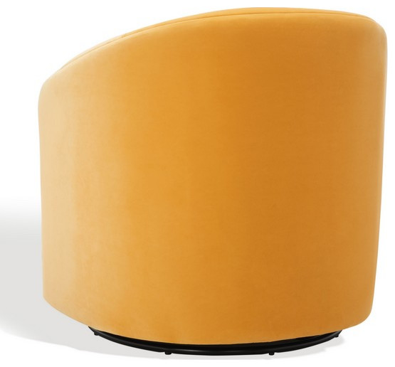 Safavieh Lesley Swivel Barrel Chair Mustard   Contemporary   Armchairs And Accent Chairs   by Safavieh  Houzz