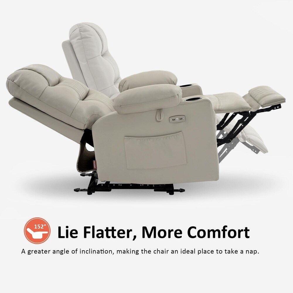 MCombo Electric Power Recliner Chair with Heat and Massage  Leather PR621