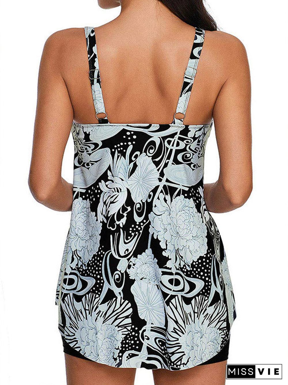 Floral Printed Swimdress Set