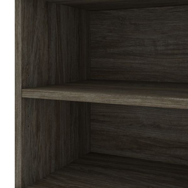 Bestar Pro-Linea Credenza with two drawers in Walnut Grey