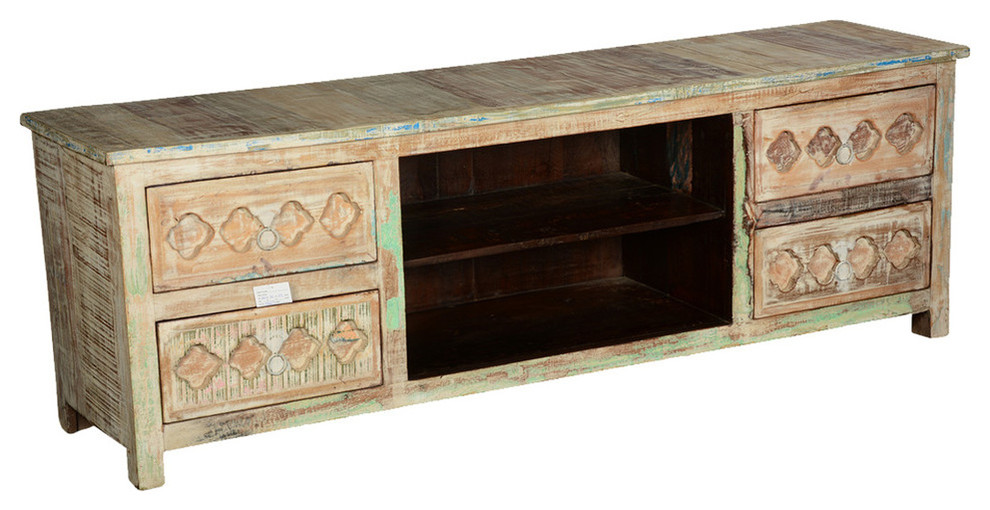 Country Diamonds Reclaimed Wood Rustic TV Console Media Cabinet   Farmhouse   Entertainment Centers And Tv Stands   by Sierra Living Concepts Inc  Houzz