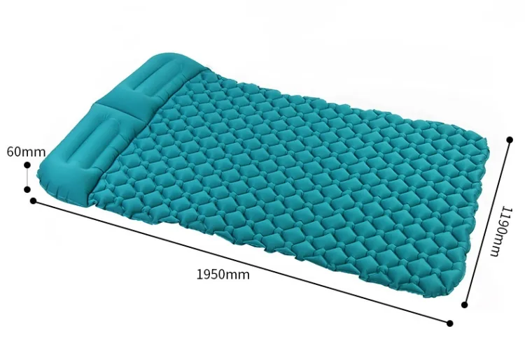 High Quality Ultralight 2 Person Air Camping Mat Inflatable Double Sleeping Pad for Camping Hiking