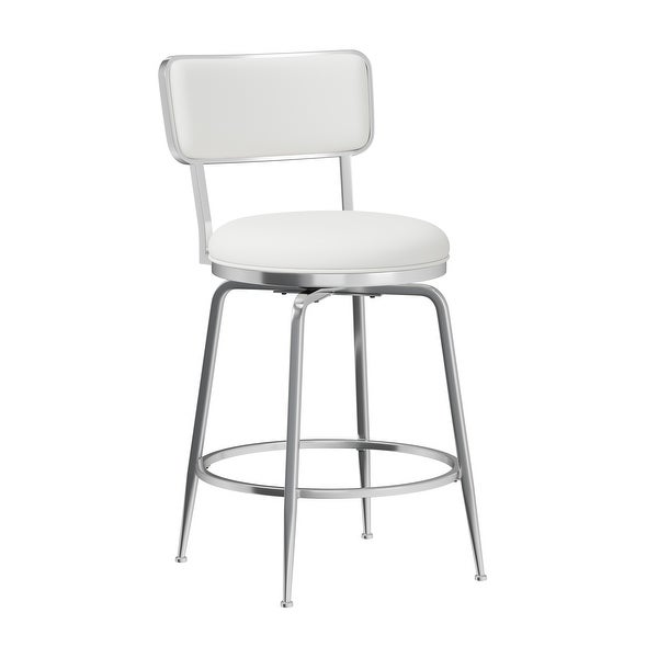 Hillsdale Furniture Baltimore Metal and Upholstered Swivel Stool， Chrome