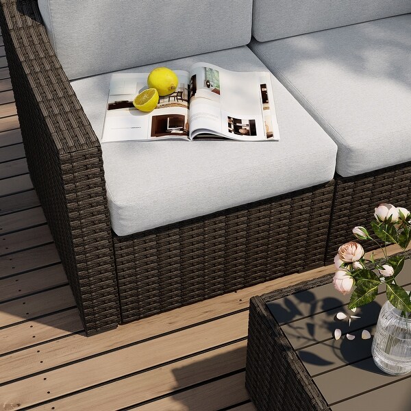 10 Piece Patio Sectional Conversation Set