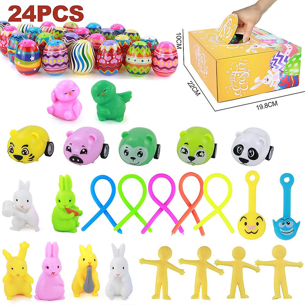 24pcs Party Favors Mini Toys Eggs Dinosaurs Set For Kids Stress Reliever Anxiety Toy Type 2