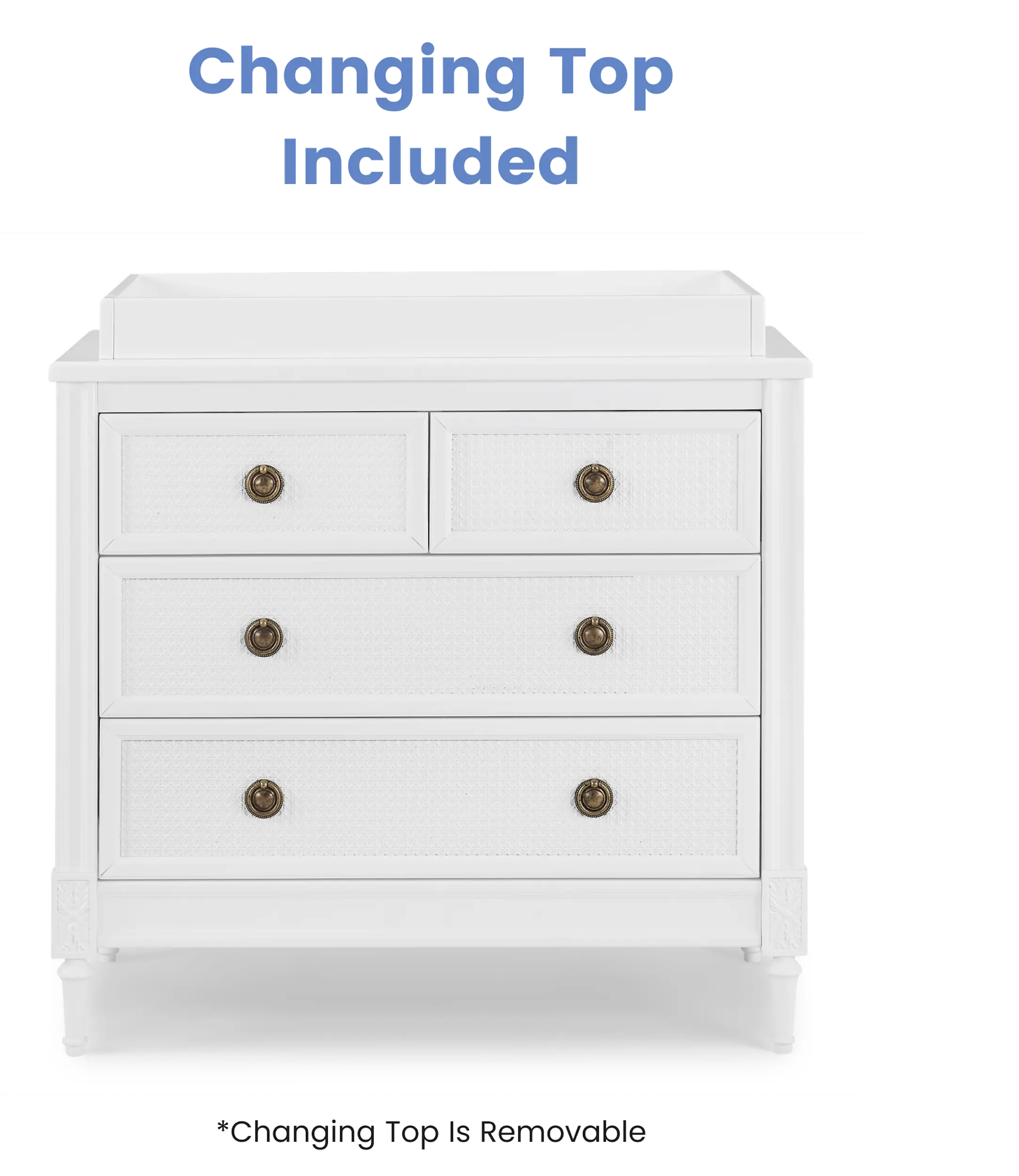 Madeline White Dresser with Changing Top