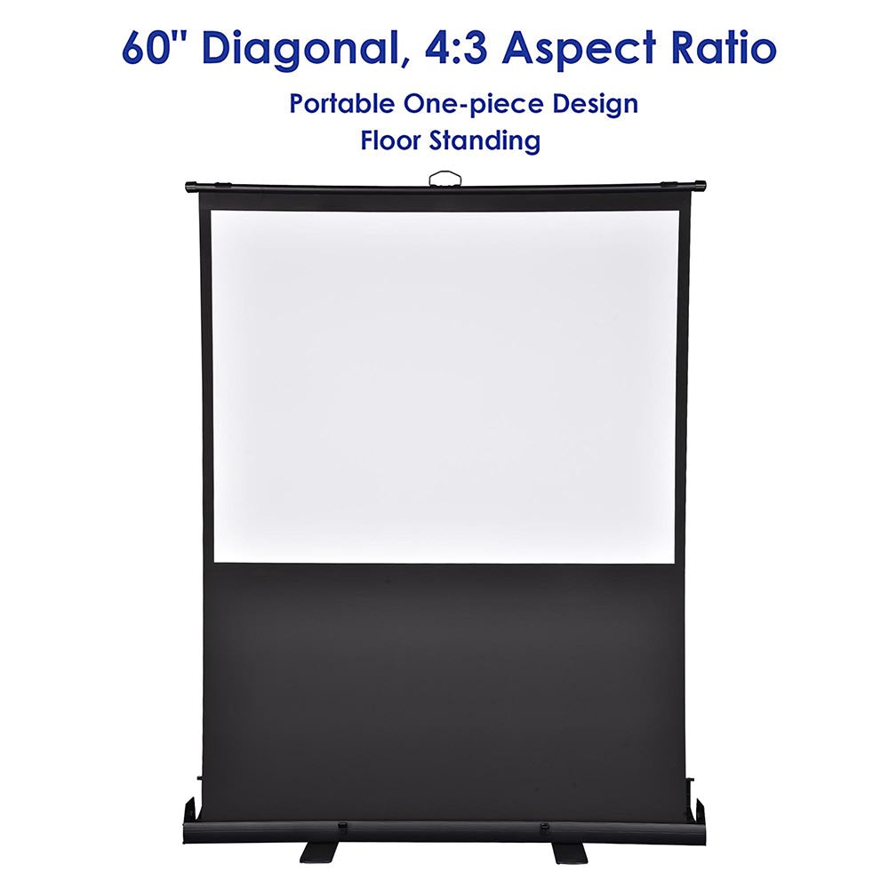 InstaHibit Floor-Standing Pop Up Projector Screen 60