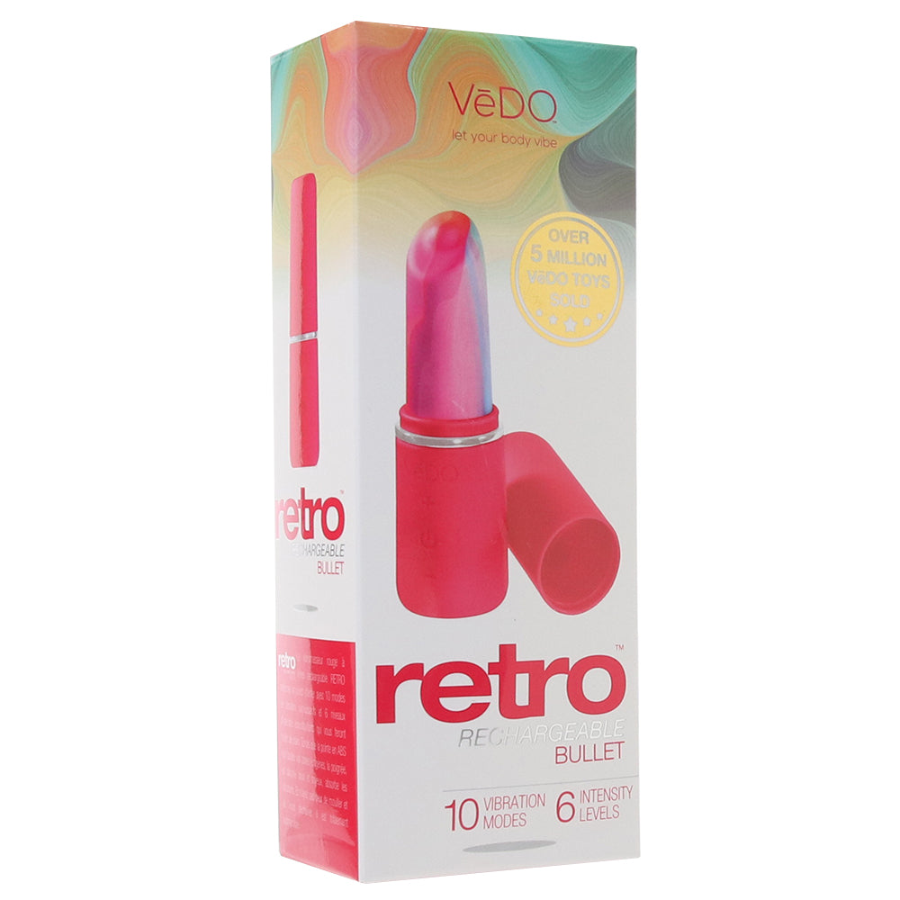 Retro Rechargeable Bullet Vibe in Pink