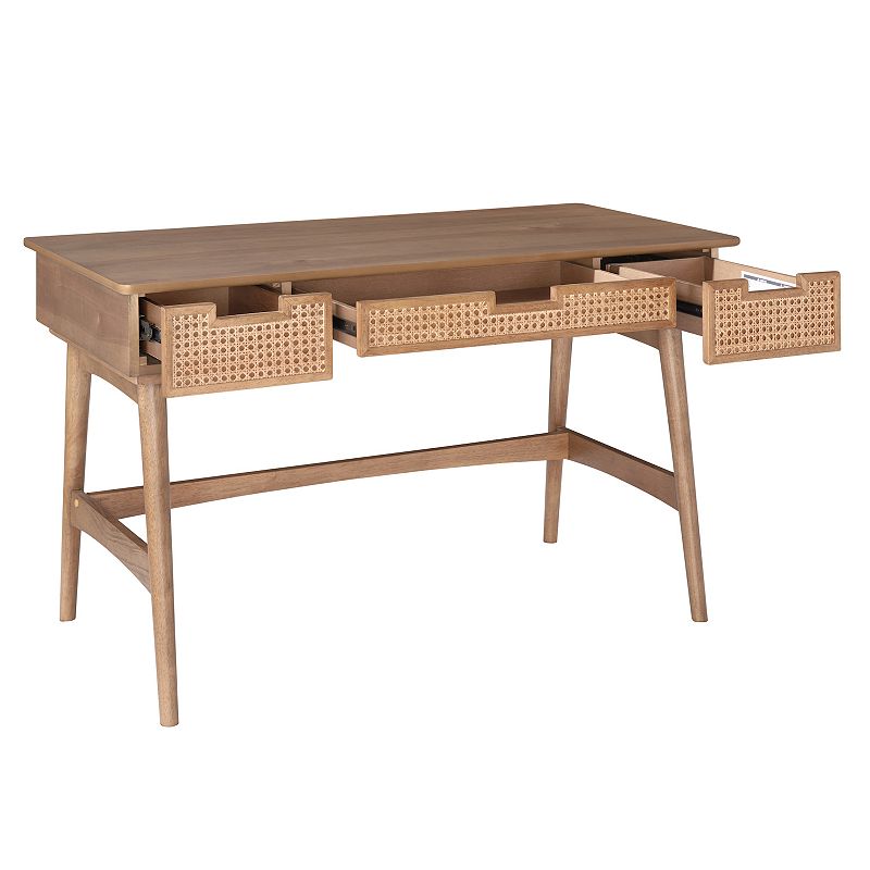 Linon Ryker Rattan Desk