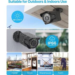 ZOSI ZG1058D 4K 8MP PoE Wired Add-on Black Outdoor Home Security IP Camera Only Work with Same Brand NVR ( 2-Pack) 2IPC-1058D-B-C