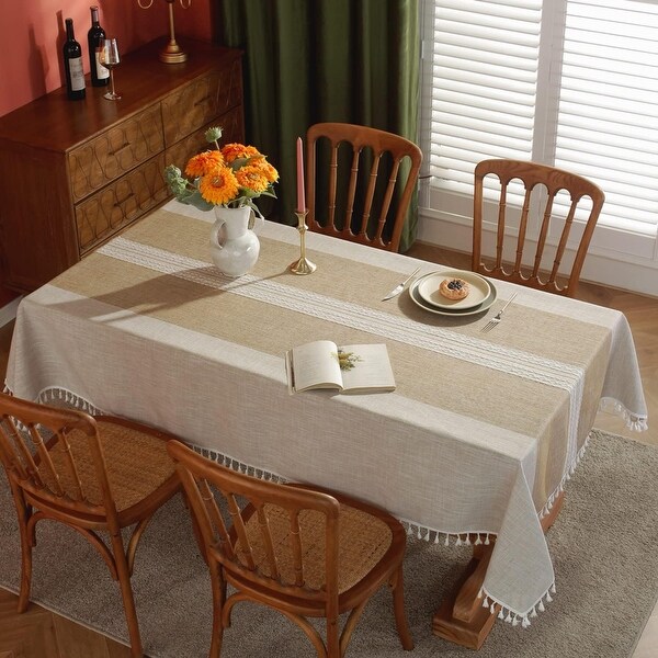 Rustic Tablecloth Cotton Linen Waterproof Tablecloths