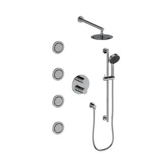 ZLINE Kitchen and Bath ZLINE Emerald Bay 4-Jet Thermostatic Shower System in Chrome EMBY-SHS-T3-CH