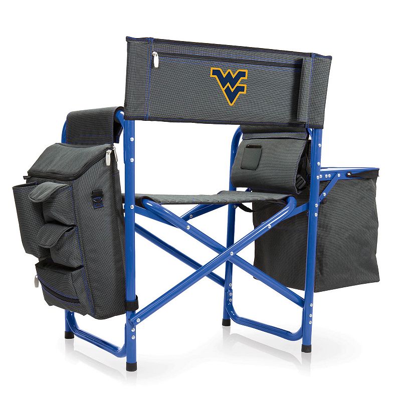 Picnic Time West Virginia Mountaineers Fusion Backpack Chair with Cooler