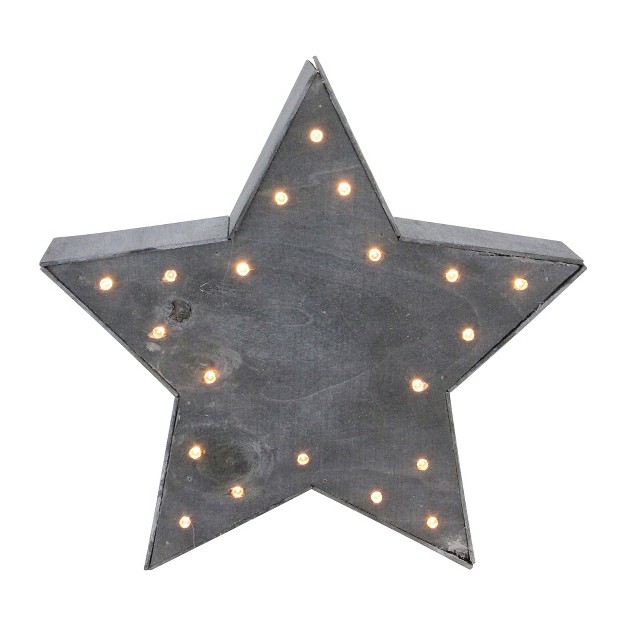 Lighted Gray 5 Point Star Christmas Decoration