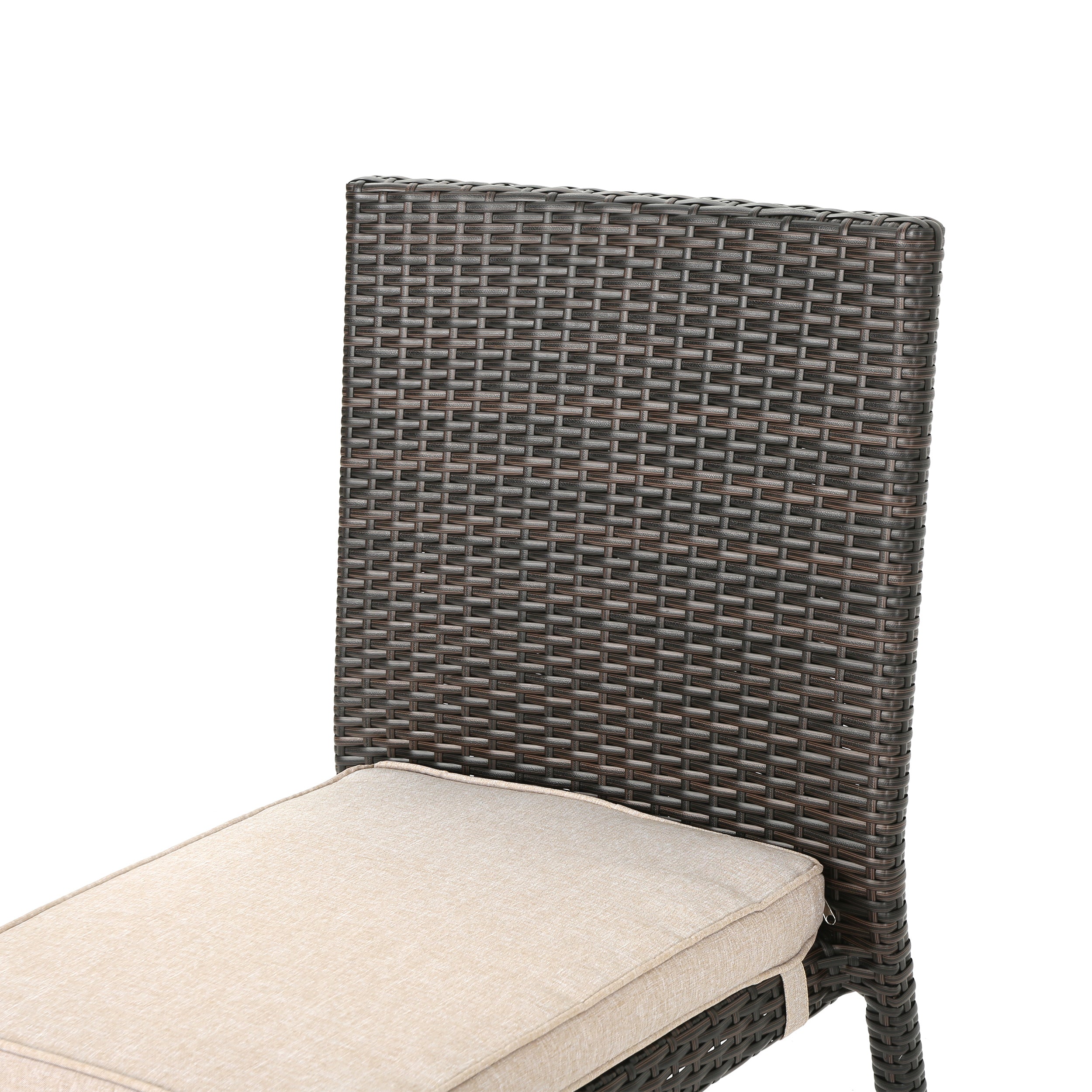 Kylen Outdoor Wood and Wicker 8 Seater Dining Set