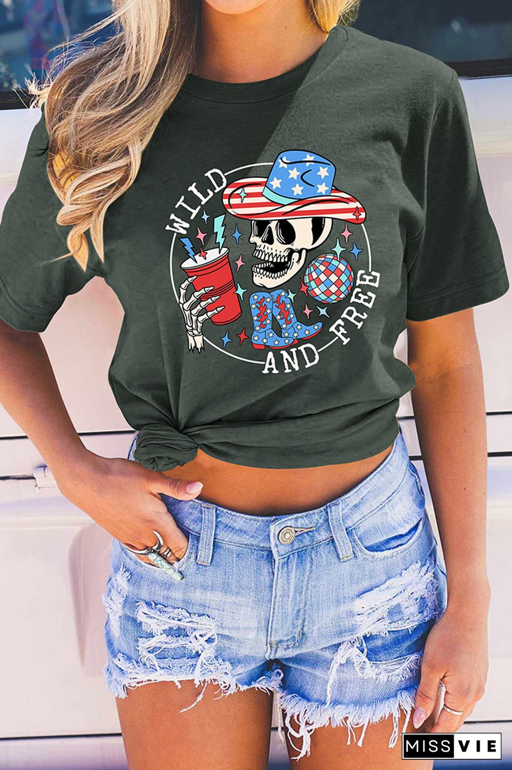 Wild and Free 4th of July Graphic Tee