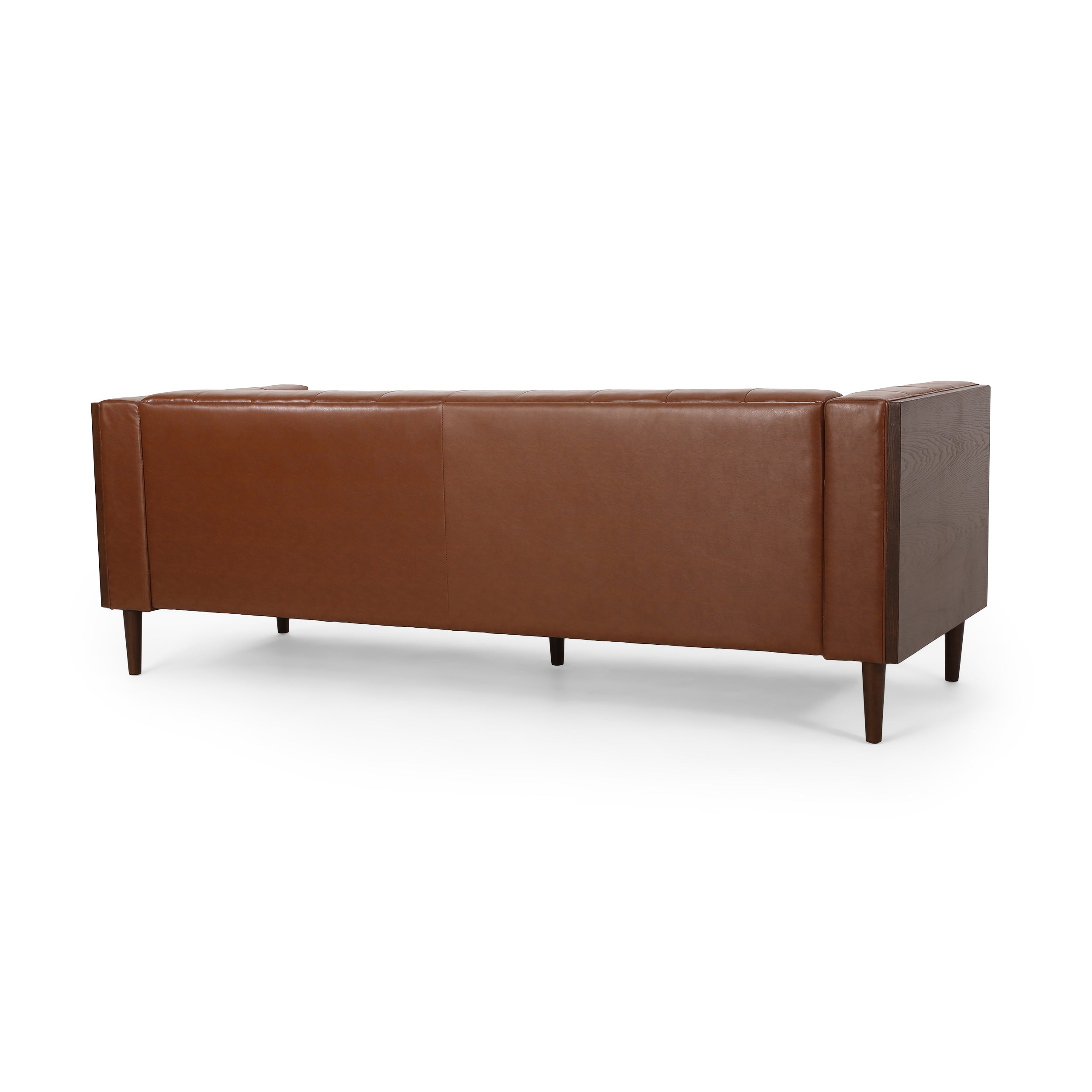 Neilan Contemporary Tufted Deep Seated Sofa with Accent Pillows