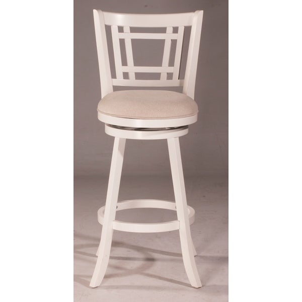 Hillsdale Furniture Fairfox Swivel Counter Stool， White - 18.5