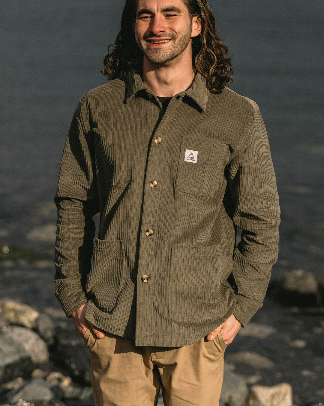 Balsa Cord Overshirt - Dusty Olive