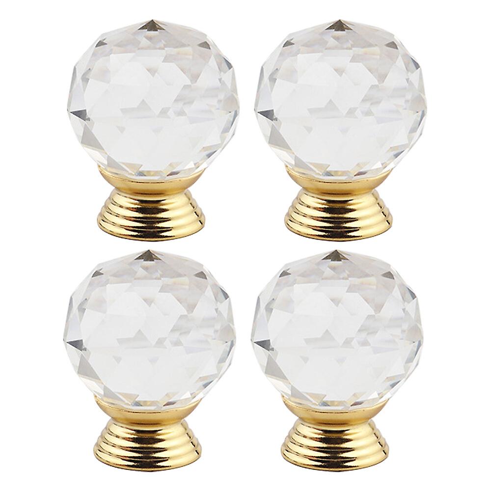 4pcs Chic Home Drawer Cupboard Knobs Closet Handles For Home Using (golden)