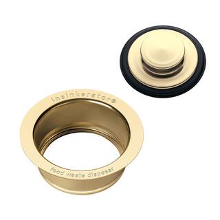 InSinkErator Kitchen Sink Flange  Sink Stopper for InSinkErator Garbage Disposals in French Gold FLGSTP-FG