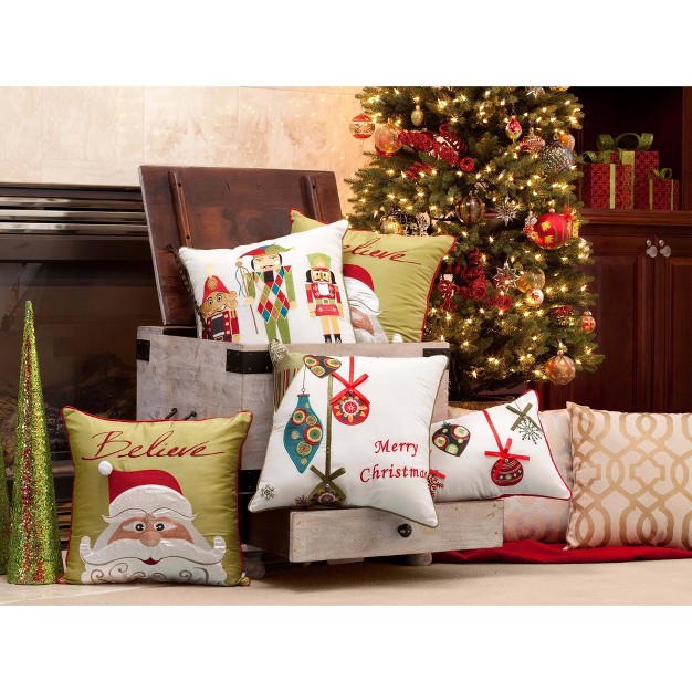 Indoor Christmas Nutcrackers Square Throw Pillow Red green Pillow Perfect