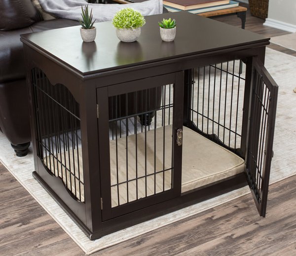 Internet's Best Double Door Furniture Style Dog Crate and End Table